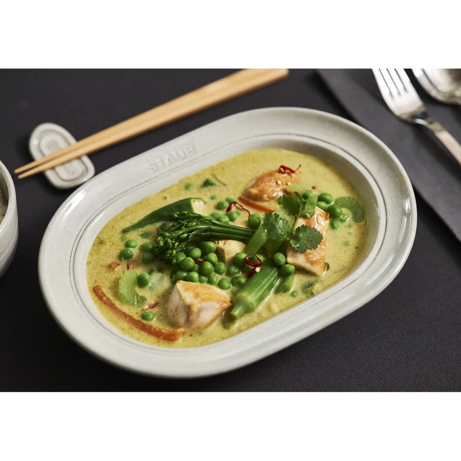 Staub Assiette 25 cm, Céramique, Truffe blanche Online