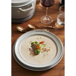 Staub Assiette 24 cm, Céramique, Truffe blanche Hot