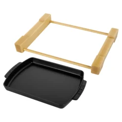 Staub Assiette de service 33 cm x 22 cm, Fonte, Noir mat Best