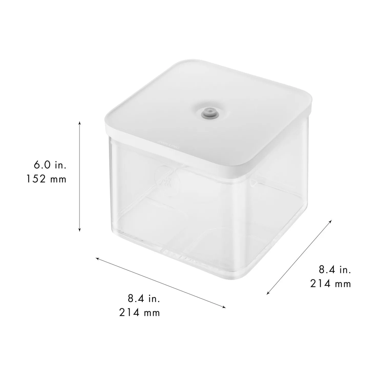 ZWILLING Boîte CUBE 2L / 21 cm, transparent-blanc Online