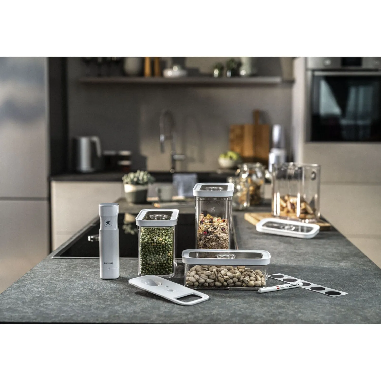 ZWILLING Boîte CUBE M / 21 cm, transparent-blanc