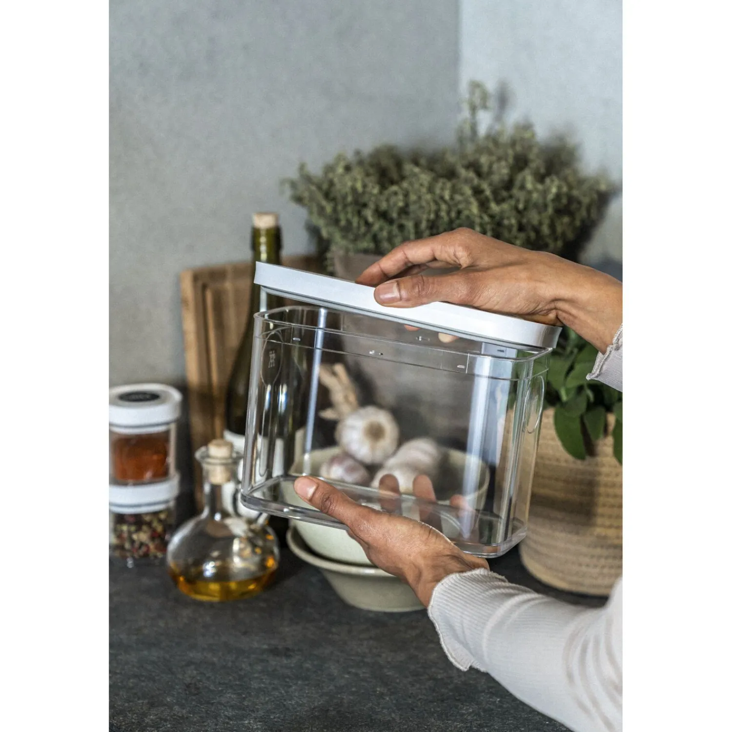 ZWILLING Boîte CUBE 3M / 21 cm, transparent-blanc Clearance
