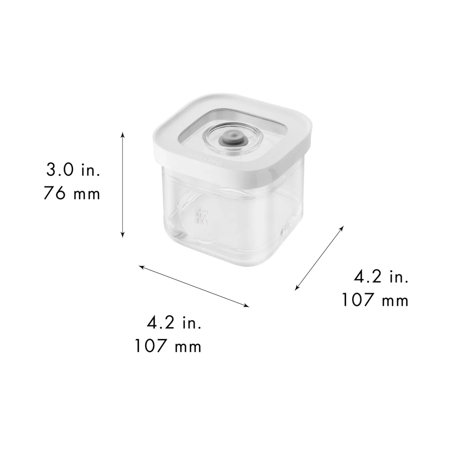 ZWILLING Boîte CUBE S / 11 cm, transparent-blanc Online