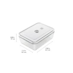 ZWILLING Boîte pour réfrigérateur sous vide, Verre, Gris New