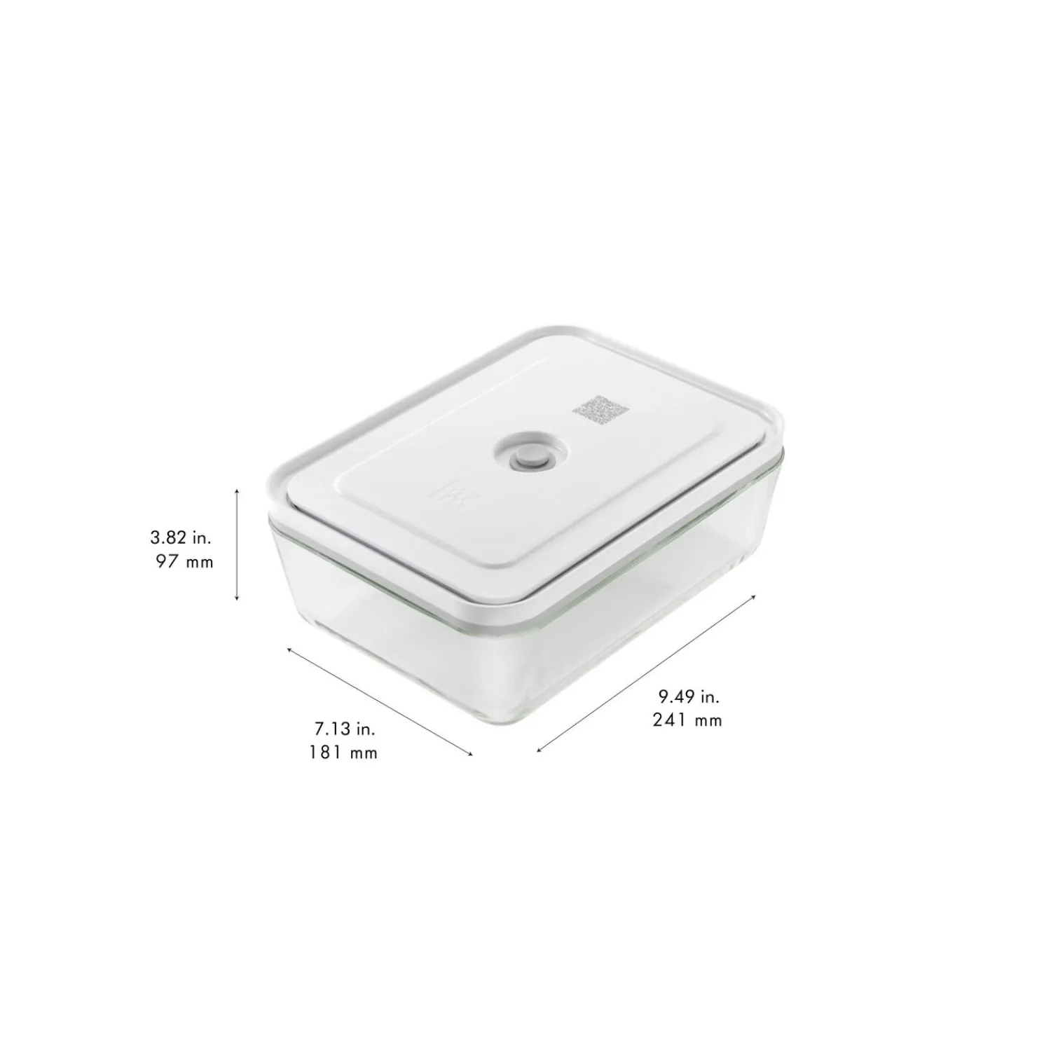 ZWILLING Boîte pour réfrigérateur sous vide, Verre, Gris New