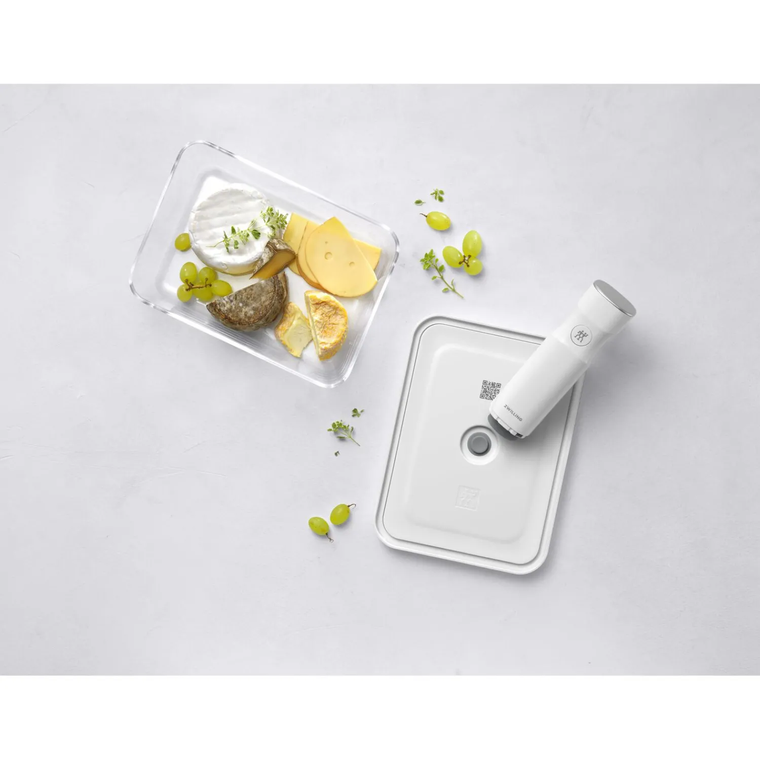 ZWILLING Boîte pour réfrigérateur sous vide, Verre, Gris New