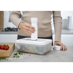 ZWILLING Boîte pour réfrigérateur sous vide, Plastique, semi transparent-Gris Discount