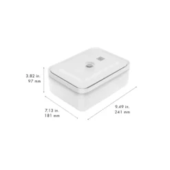 ZWILLING Boîte pour réfrigérateur sous vide, Plastique, semi transparent-Gris Discount