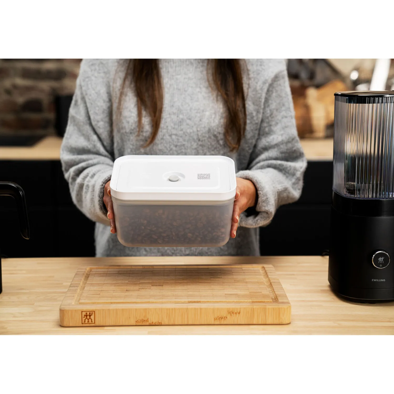 ZWILLING Boîte sous vide L, Plastique, semi transparent-Gris Sale