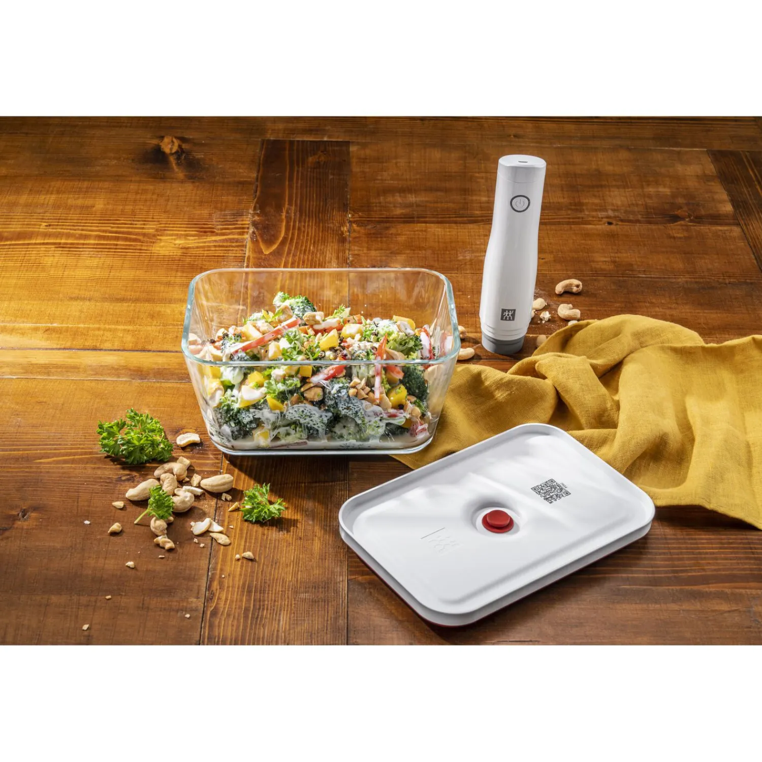 ZWILLING Boîte sous vide L, Verre, Rouge New