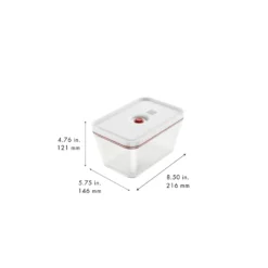 ZWILLING Boîte sous vide L, Verre, Rouge New