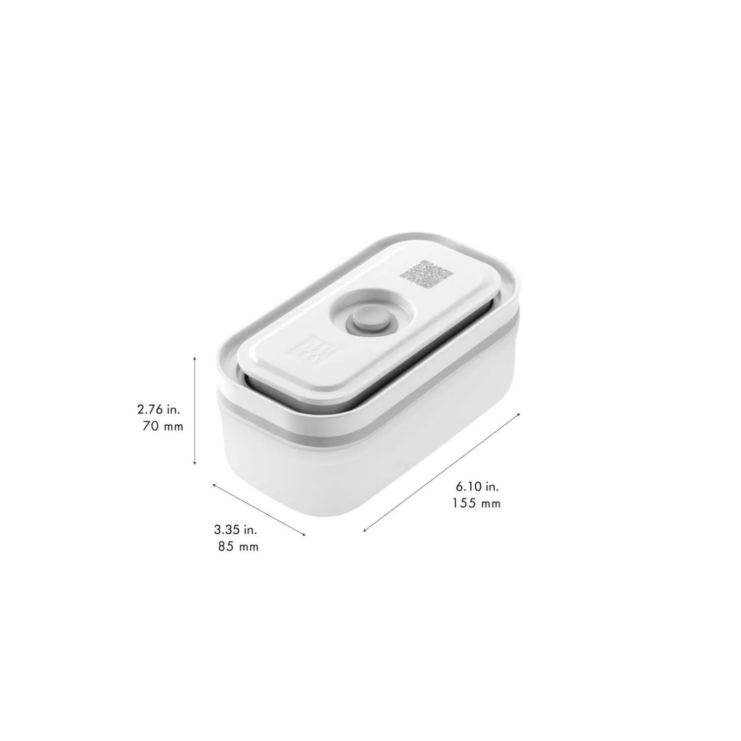 ZWILLING Boîte sous vide S, Plastique, semi transparent-Gris New