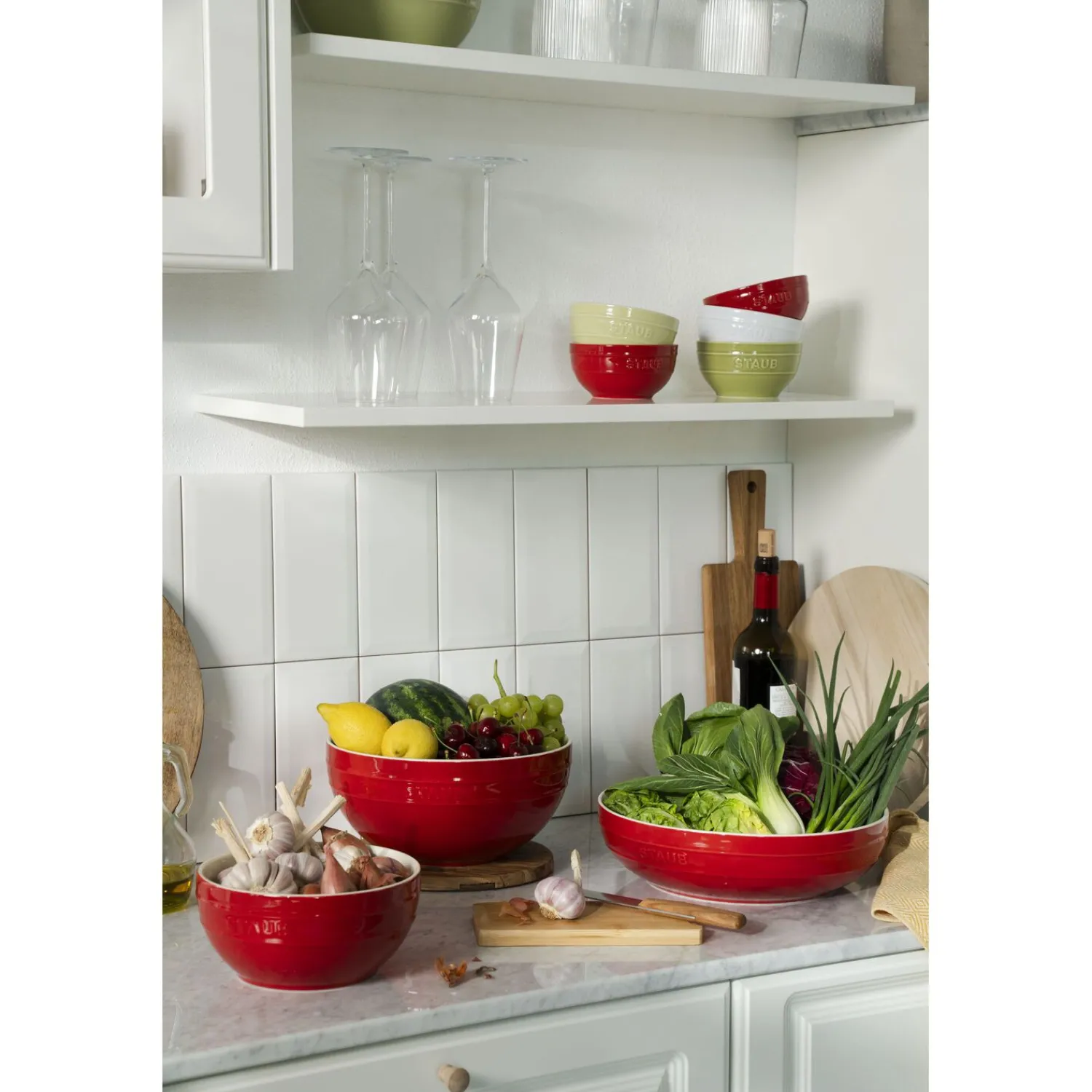 Staub Bol 24 cm, Céramique, Cerise Clearance
