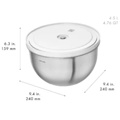 ZWILLING Bol sous vide L / 24 cm, Acier inoxydable, Argent Best
