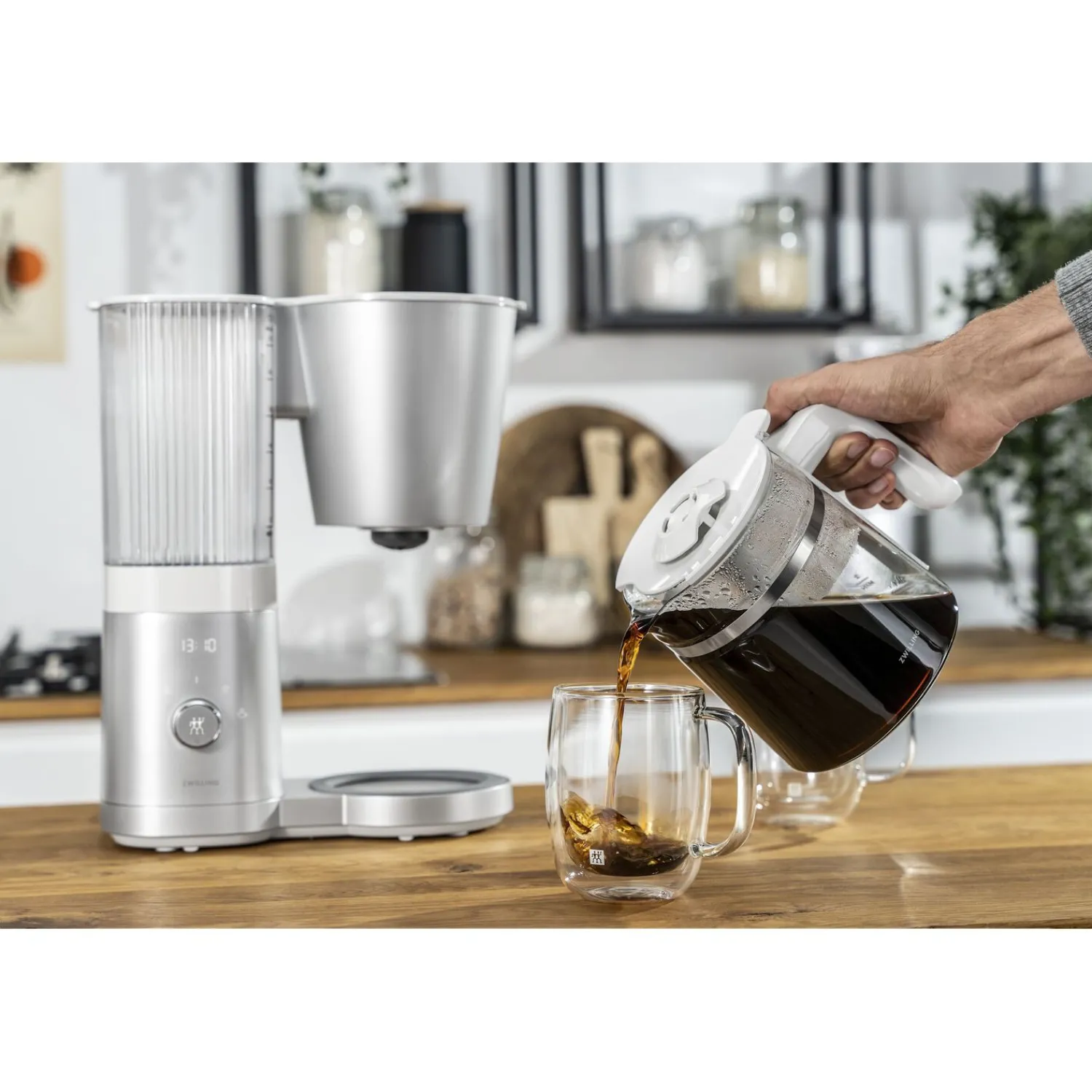 ZWILLING Cafetière avec filtre, 1,5 l, Blanc argenté Outlet
