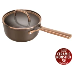 ZWILLING Casserole avec couvercle en verre 18 cm, Aluminium, Brun Clearance