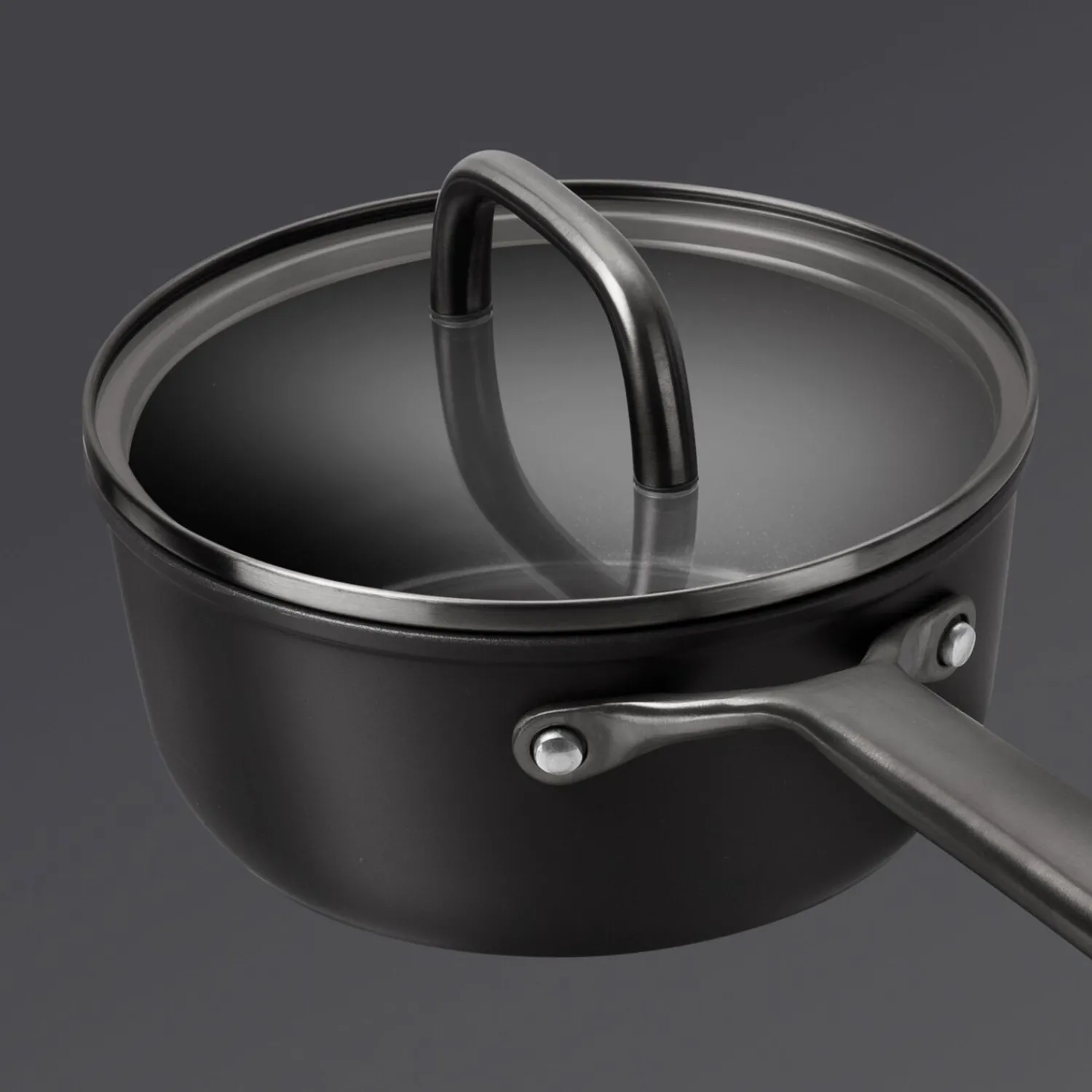 ZWILLING Casserole avec couvercle en verre 18 cm, Aluminium, Noir mat Online