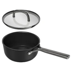 ZWILLING Casserole avec couvercle en verre 18 cm, Aluminium, Noir mat Online