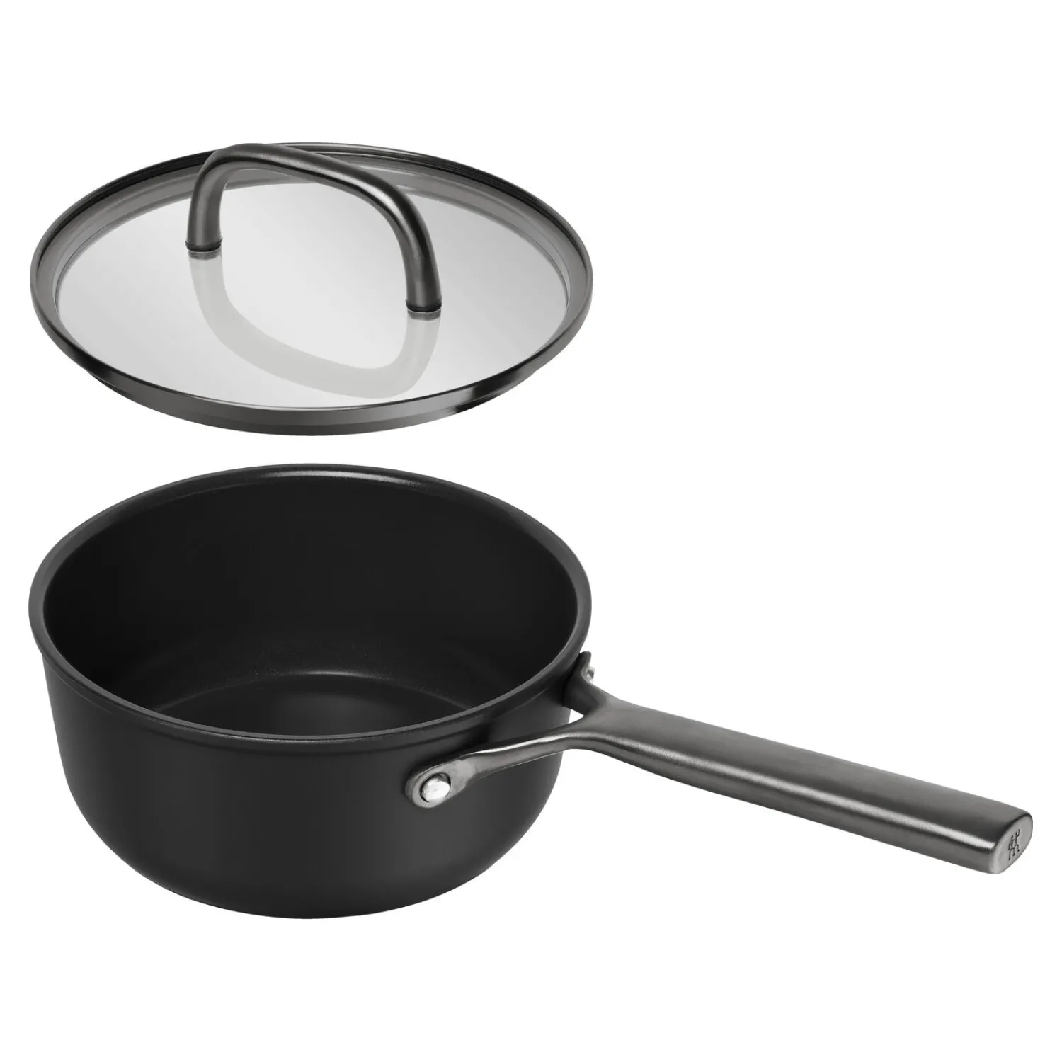 ZWILLING Casserole avec couvercle en verre 18 cm, Aluminium, Noir mat Online