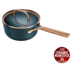 ZWILLING Casserole avec couvercle en verre 18 cm, Aluminium, Bleu Best