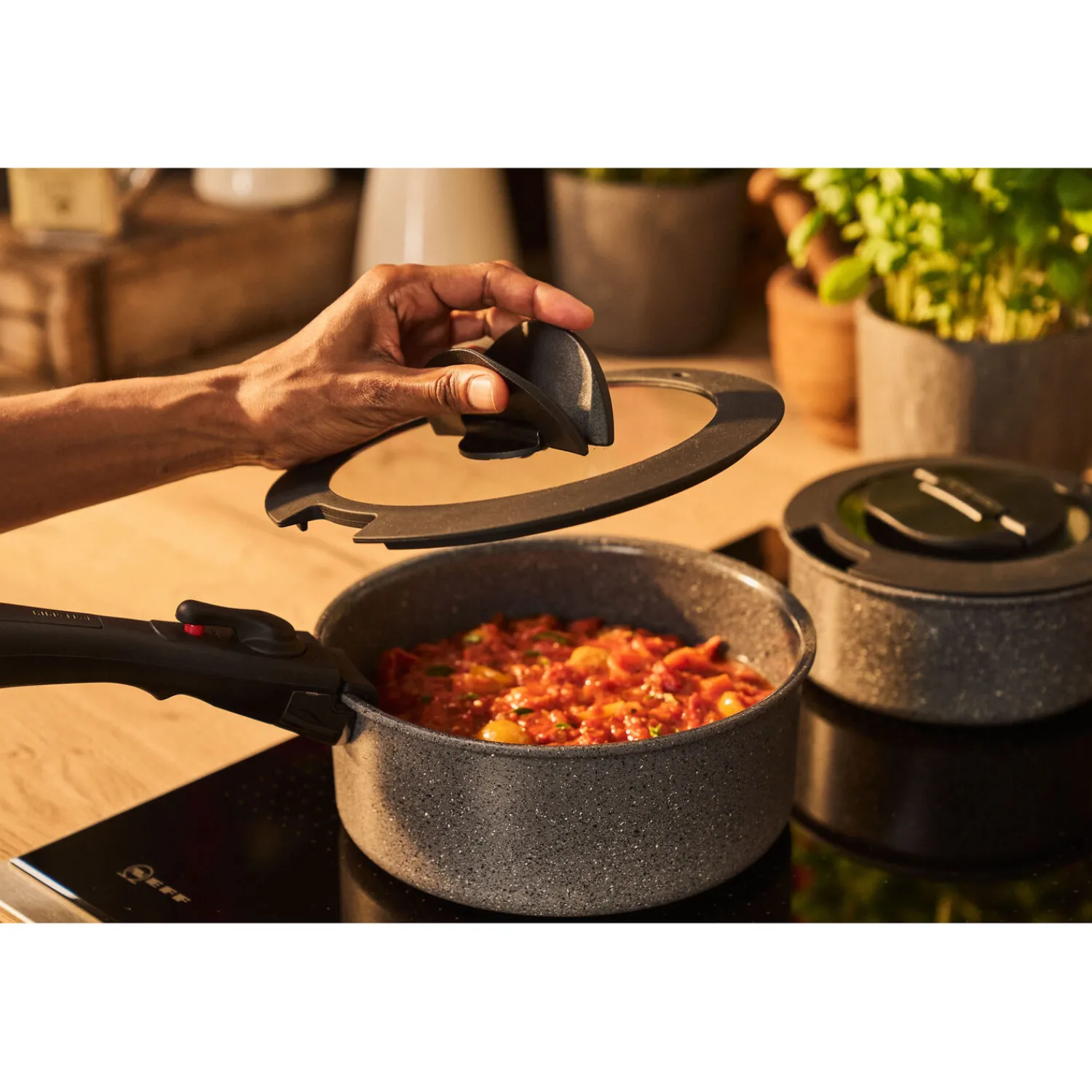 BALLARINI Casserole, 16 cm, Aluminium, Revêtement antiadhésif en céramique Hot