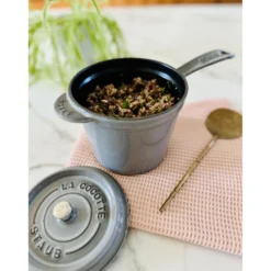 Staub Casserolette 14 cm, Fonte, Gris graphite Discount