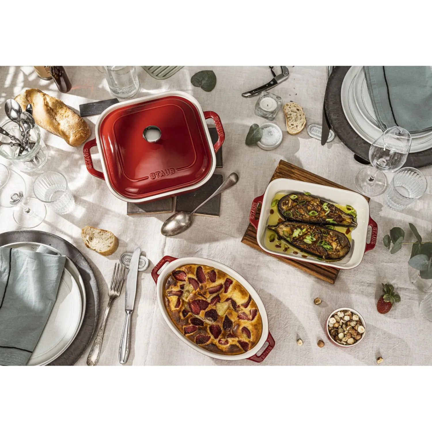 Staub 23 cm, Assiette chaude, Cerise Discount