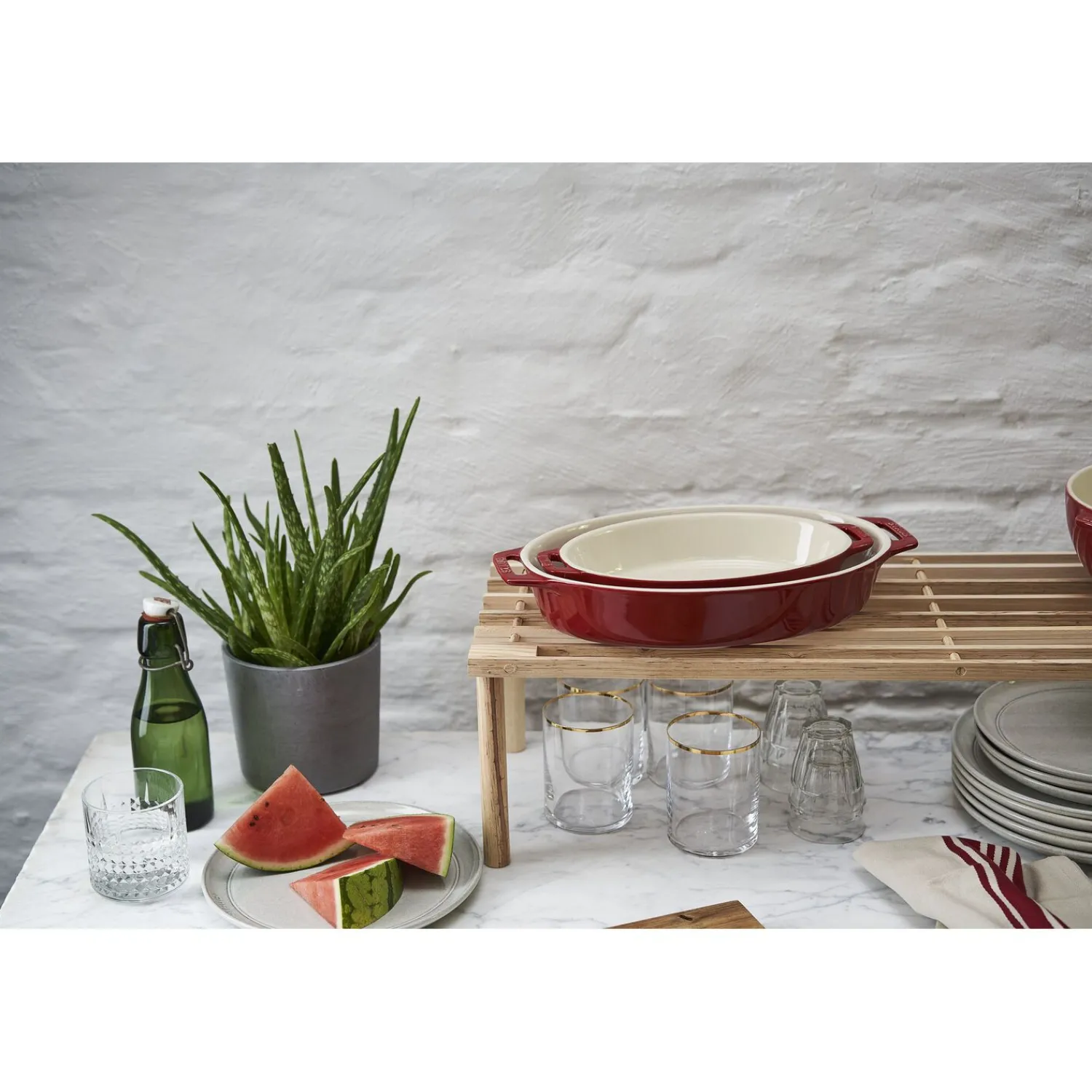 Staub 23 cm, Assiette chaude, Cerise Discount
