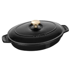 Staub 23 cm, Assiette chaude , Noir mat Discount
