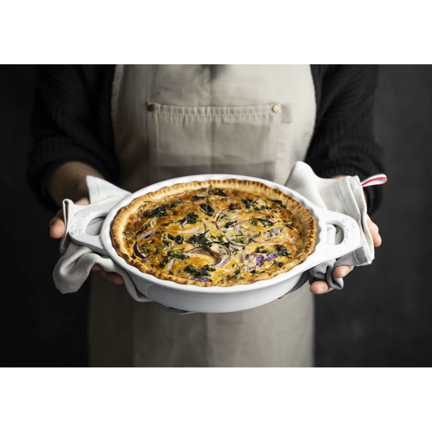 Staub 24 cm, Plat à tarte, Blanc Online