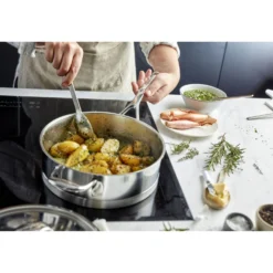 Demeyere 28 cm, Sauteuse avec couvercle, Argent Discount