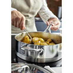 Demeyere 28 cm, Sauteuse avec couvercle, Argent Discount