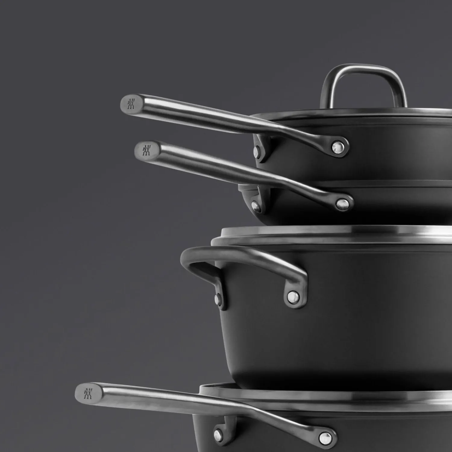 ZWILLING 28 cm, Sauteuse avec couvercle en verre, Noir mat