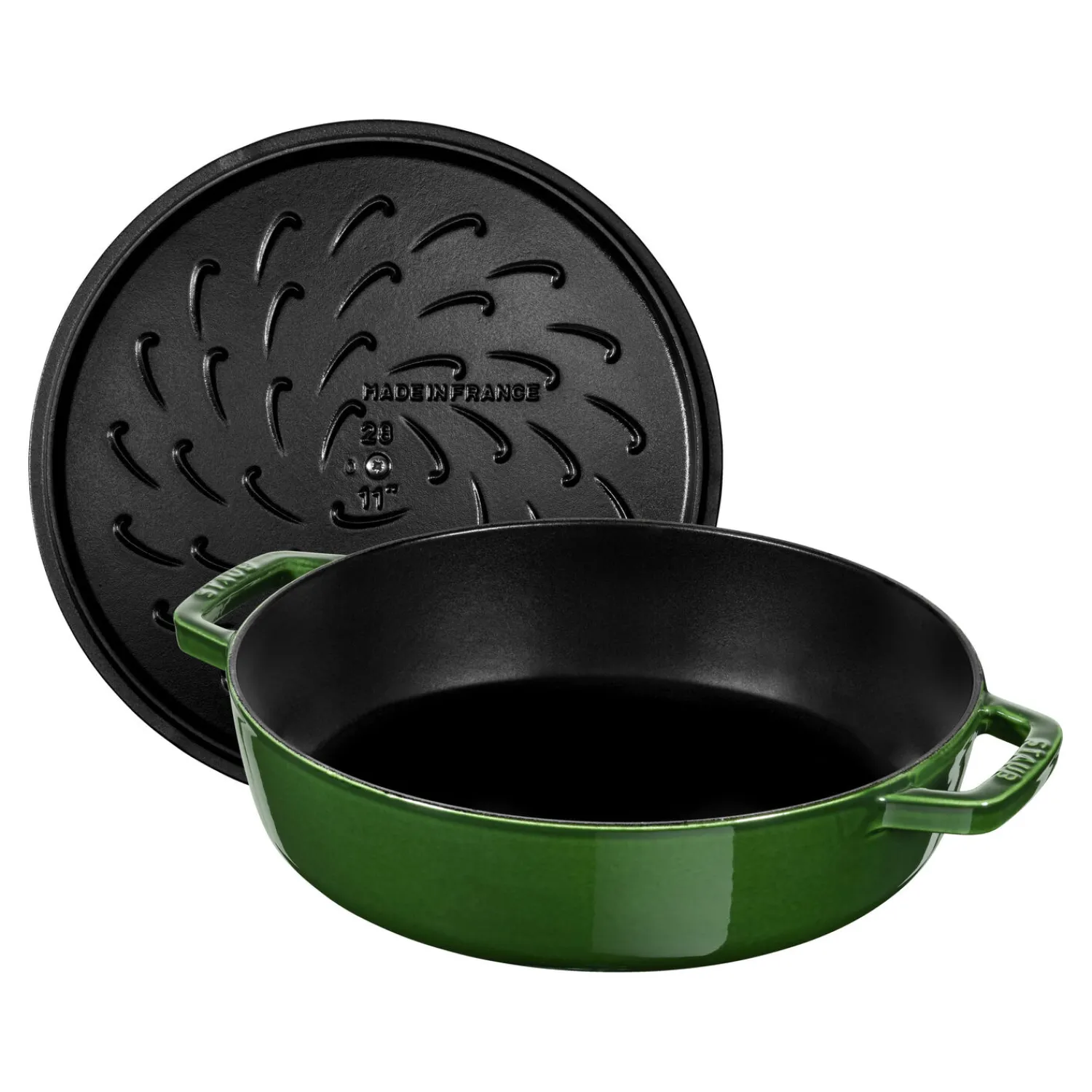 Staub 24 cm, Sauteuse Chistera, Basilic Sale