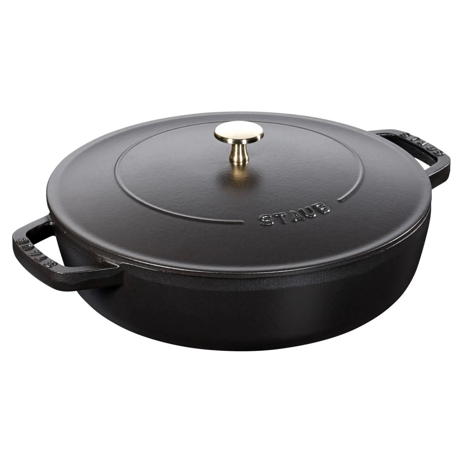 Staub 28 cm, Sauteuse Chistera, Noir mat Best
