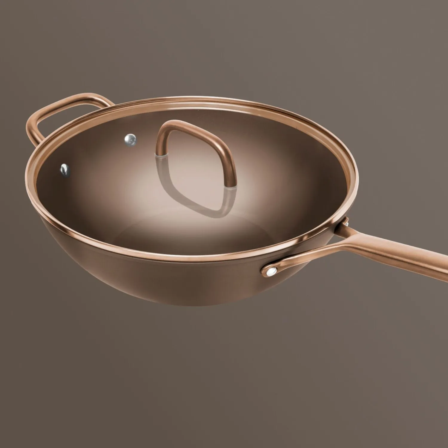 ZWILLING 30 cm, Wok avec couvercle en verre, Brun Clearance