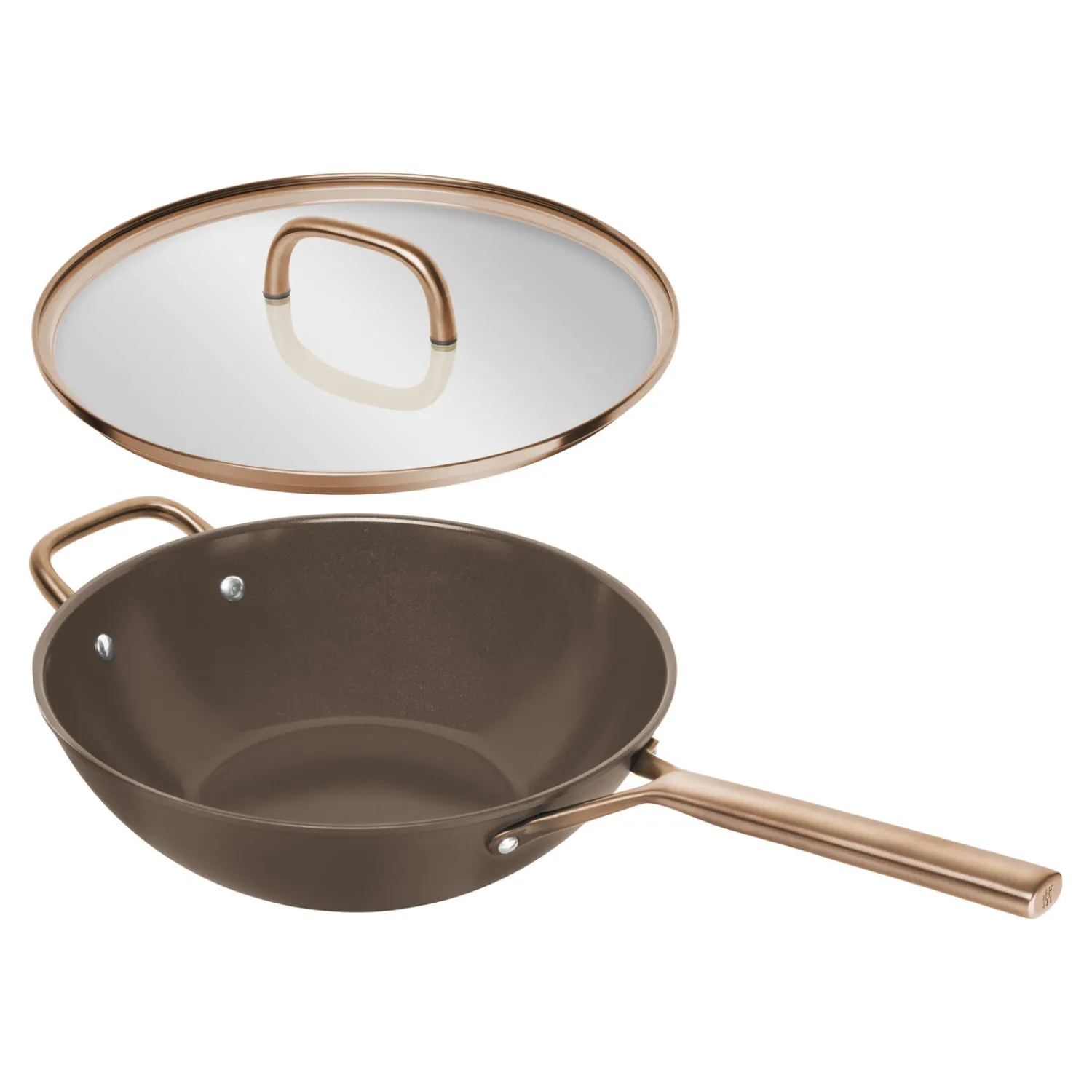 ZWILLING 30 cm, Wok avec couvercle en verre, Brun Clearance