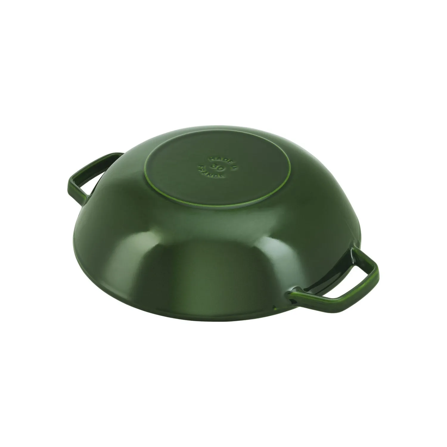 Staub 30 cm, Wok avec couvercle en verre, Basilic