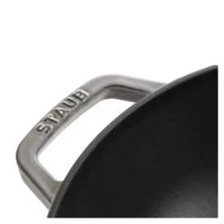 Staub 30 cm, Wok avec couvercle en verre, Gris graphite Best