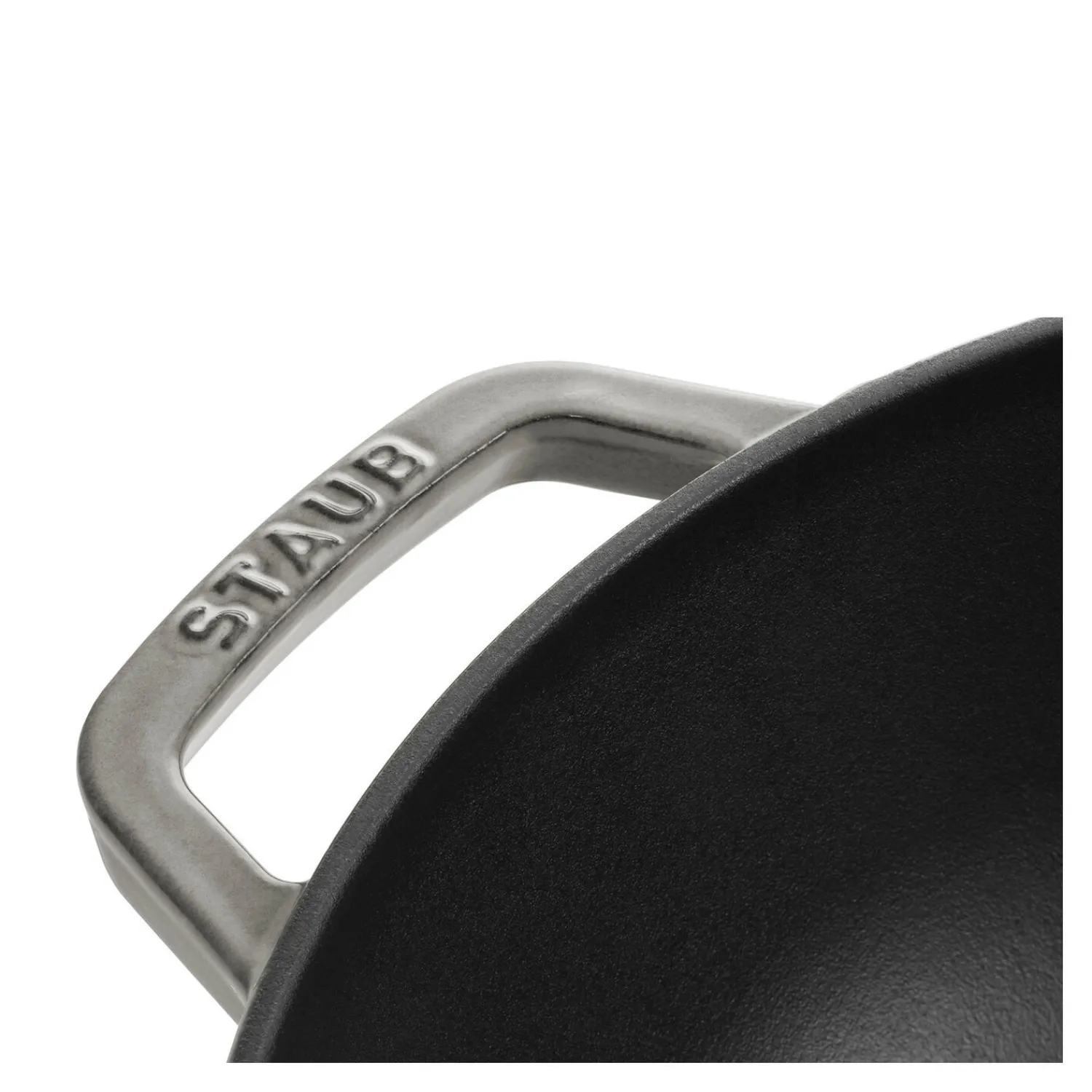 Staub 30 cm, Wok avec couvercle en verre, Gris graphite Best