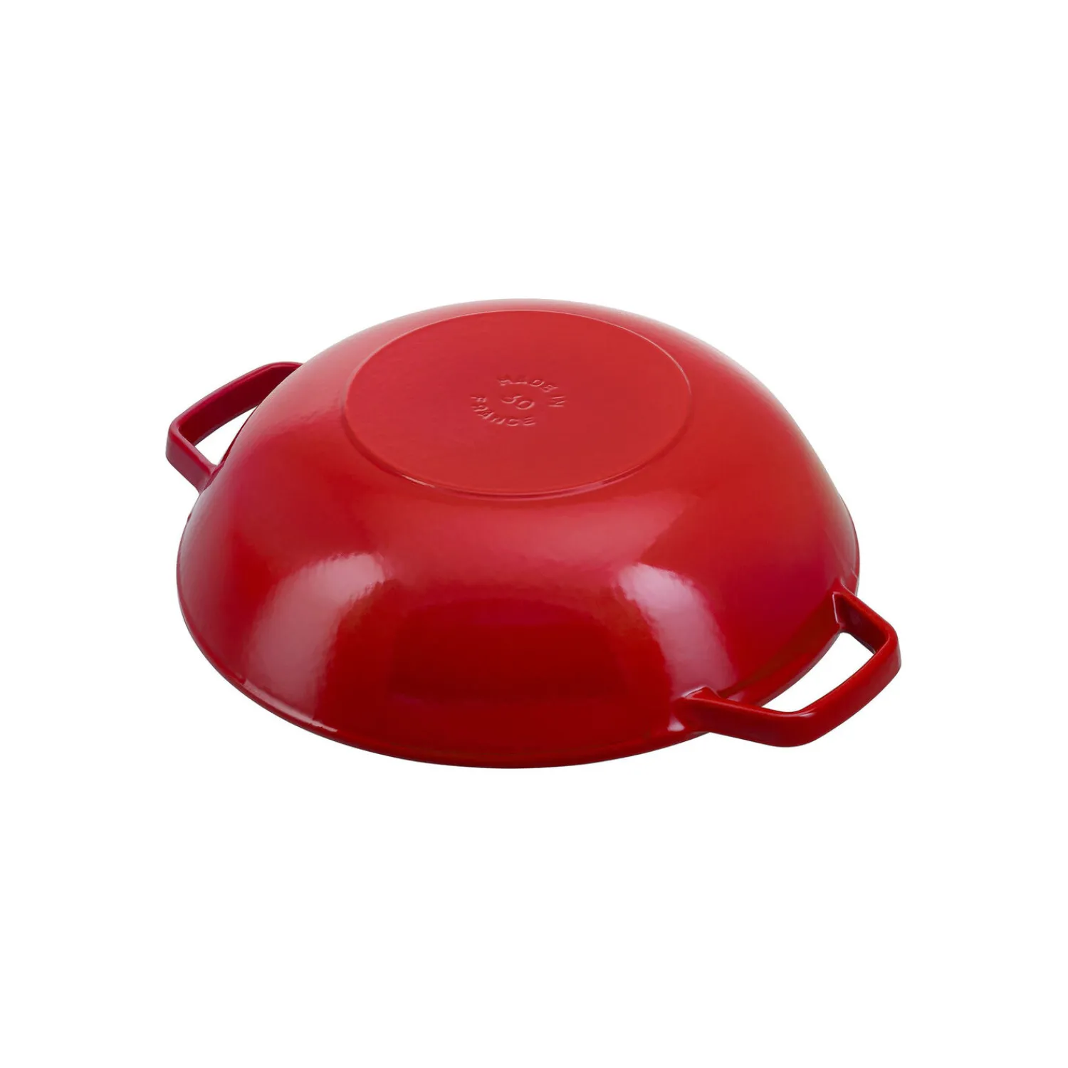 Staub 30 cm, Wok avec couvercle en verre, Cerise Outlet