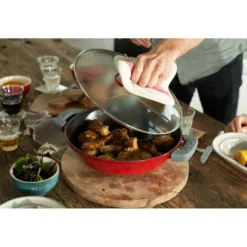 Staub 30 cm, Wok avec couvercle en verre, Cerise Outlet