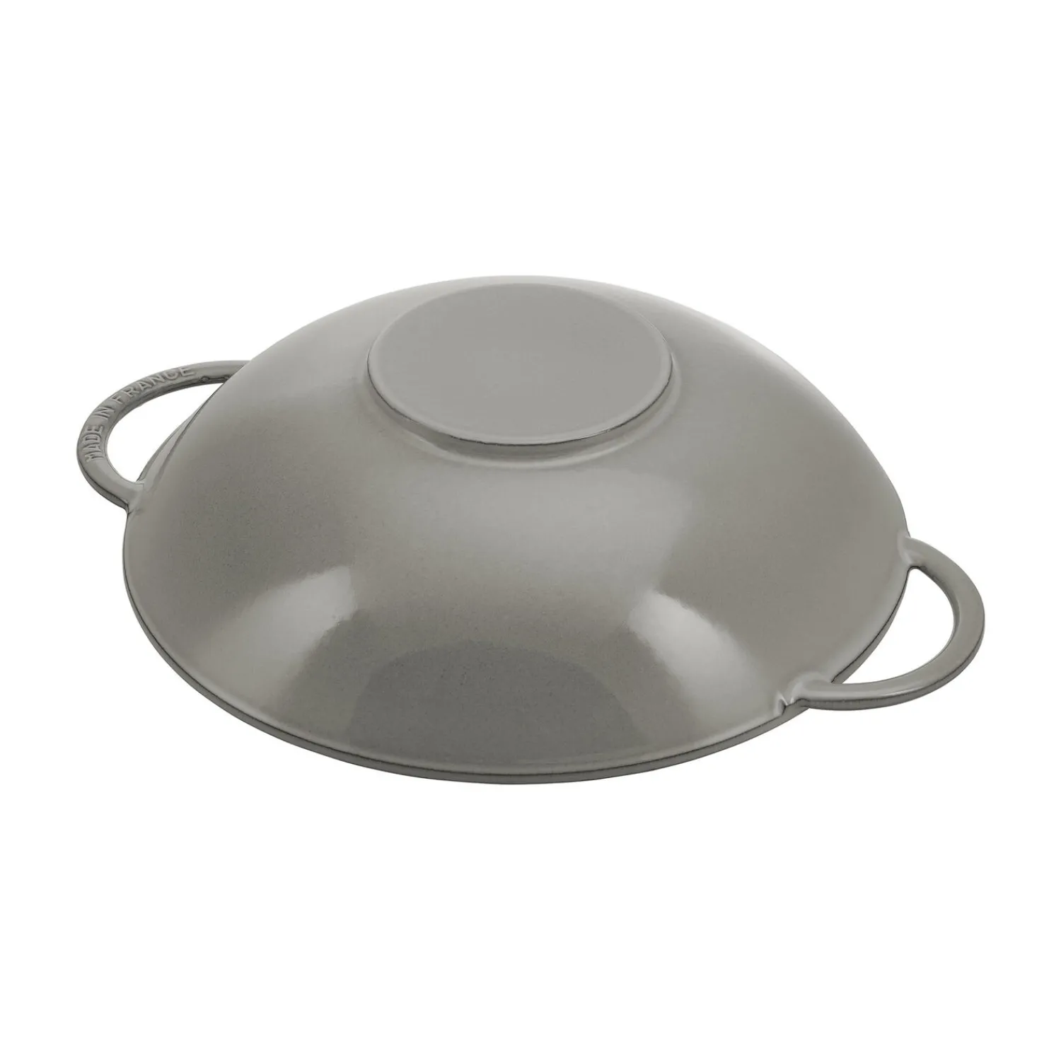 Staub 37 cm, Wok avec couvercle en verre, Gris graphite Hot