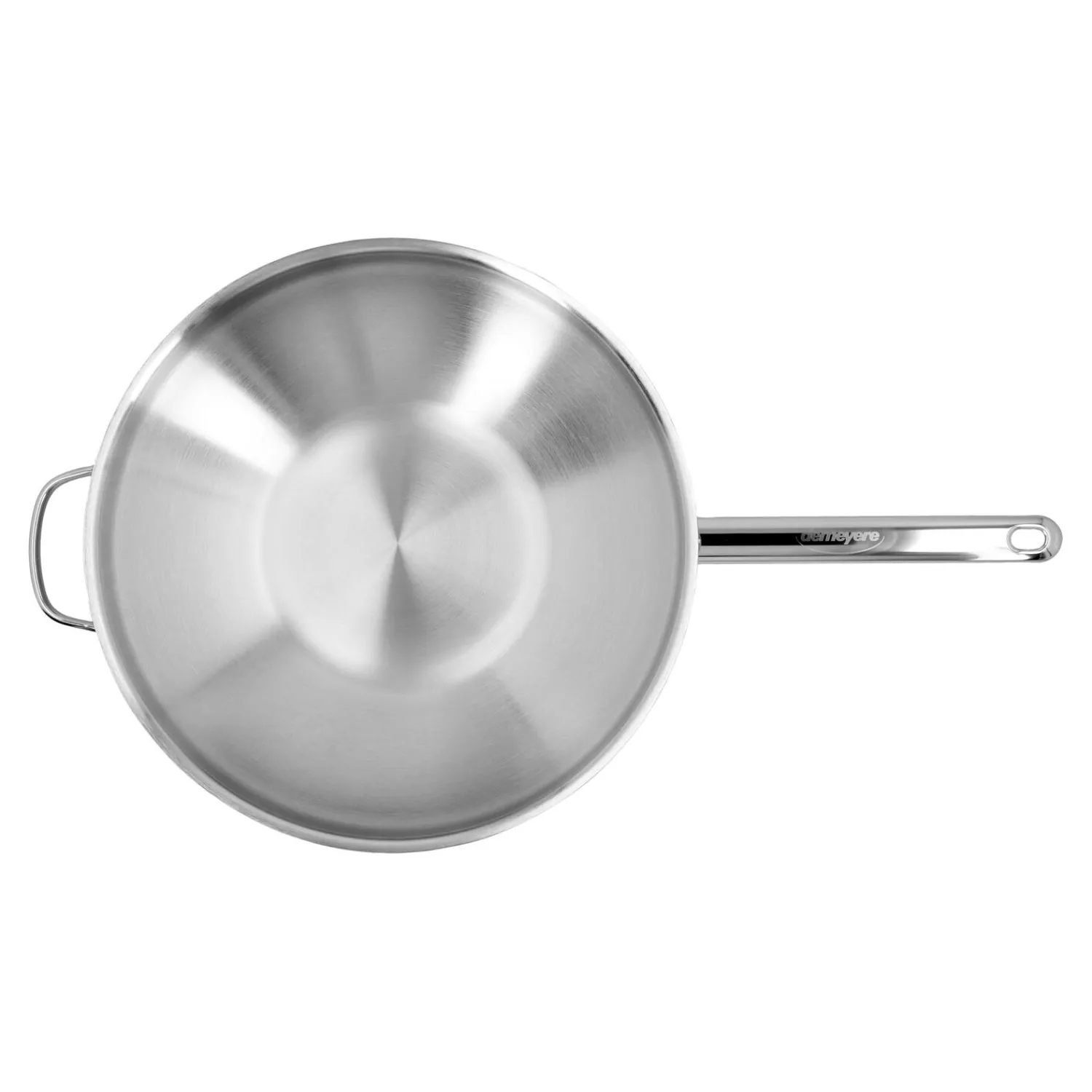 Demeyere 32 cm, Wok fond plat, Argent Outlet