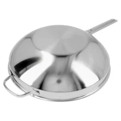 Demeyere 32 cm, Wok fond plat, Argent Outlet