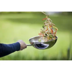 Demeyere 26 cm, Wok fond plat, Argent Outlet