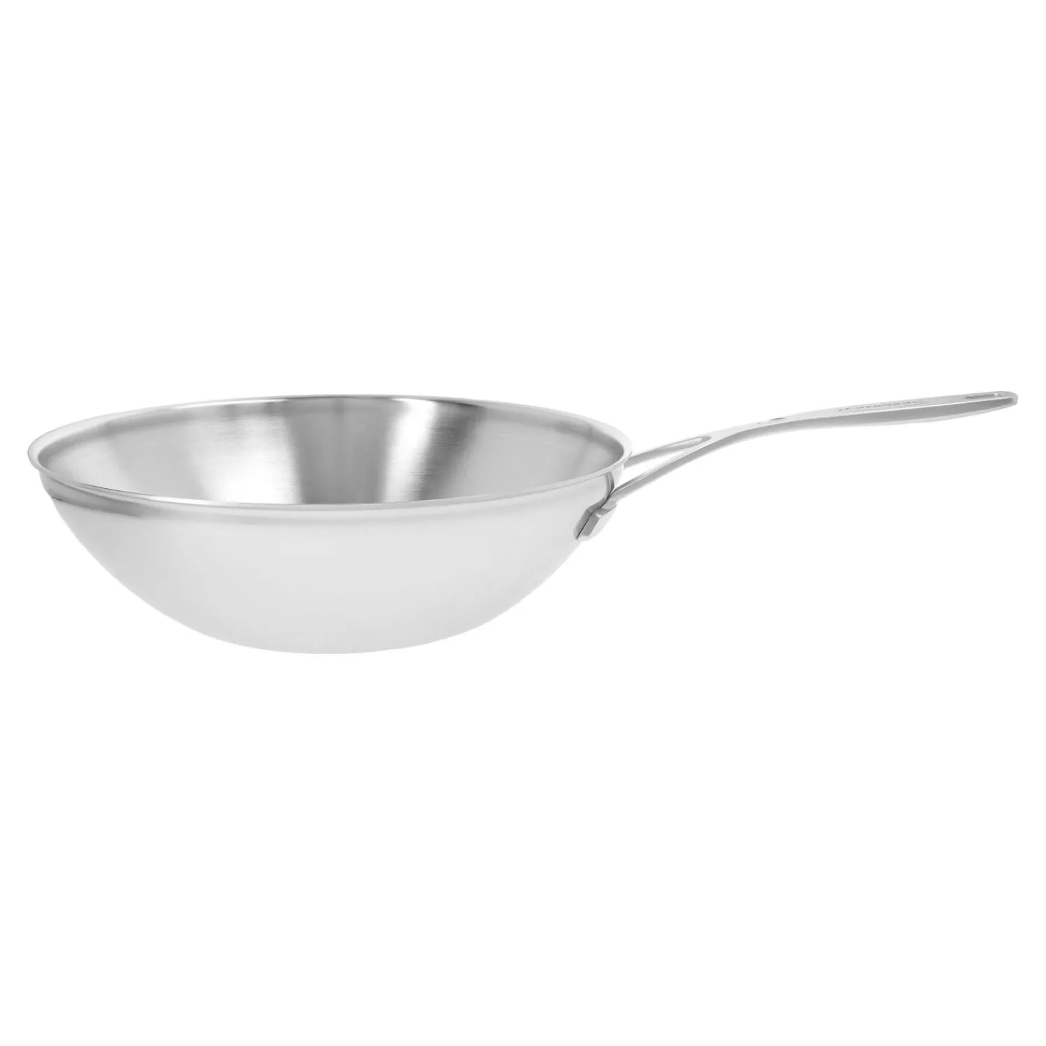 Demeyere 30 cm, Wok fond plat, Argent New