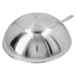 Demeyere 30 cm, Wok fond plat, Argent New