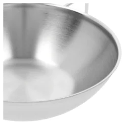 Demeyere 30 cm, Wok fond plat, Argent New
