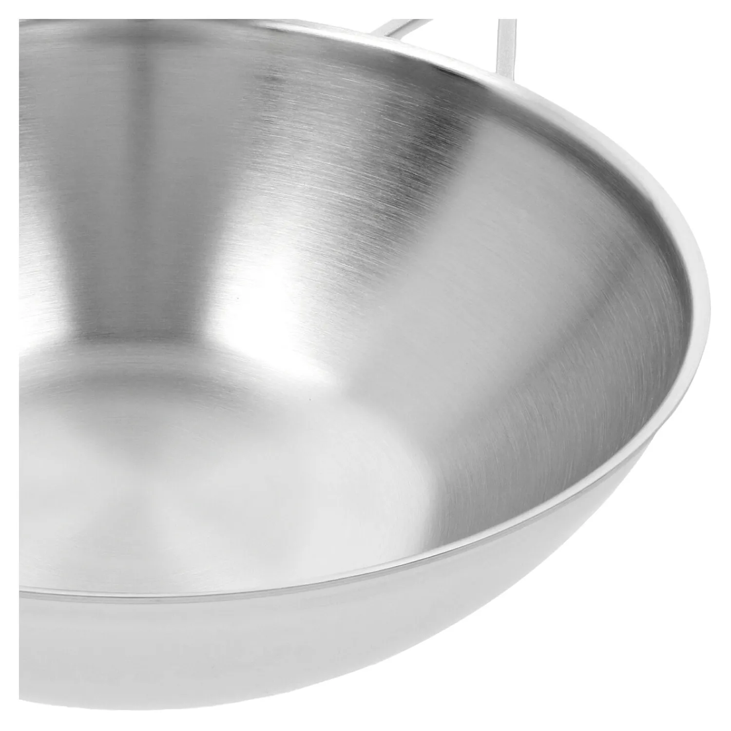 Demeyere 30 cm, Wok fond plat, Argent New